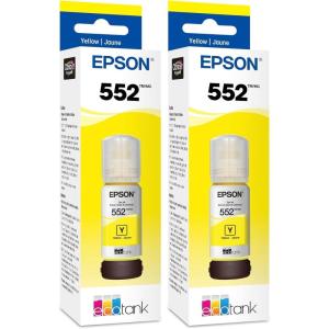 Epson 552 EcoTank Ink Ultra-high Capacity Bottle Yellow (T552420-S) Works with EcoTank Photo ET-8500, ET-8550(1 Count (Pack of 2))