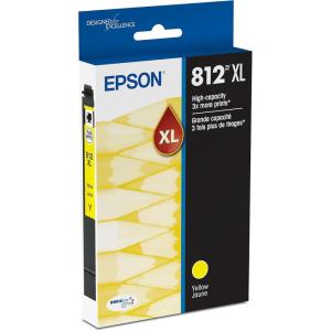 Epson 812 DURABrite Ultra Ink High Capacity Yellow Cartridge (T812XL420-S) Works with Workforce Pro WF-7310, WF-7820, WF-7840, Workforce EC-C7000