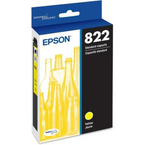 Epson 822 DURABrite Ultra Ink Standard Capacity Yellow Cartridge (T822420-S) Works with Workforce Pro WF-3820, WF-3823, WF-4820, WF-4830, WF-4833, WF-4834