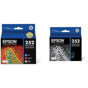 Epson DURABrite Ultra Ink Combo Pack (T252520-S) and Black Cartridge (T252120-S) Bundle for WF Series Printers