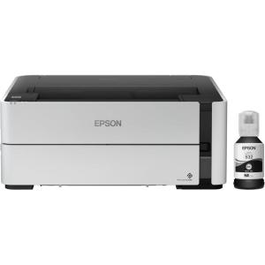 Epson EcoTank ET-M1170 Wireless Monochrome Supertank Printer with Ethernet PLUS 2 Years of Unlimited Ink*,White(ET-M1170)