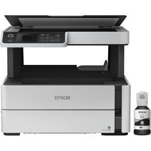 Epson EcoTank ET-M2170 Wireless Monochrome All-in-One Supertank Printer with Ethernet PLUS 2 Years of Unlimited Ink*,White(ET-M2170)