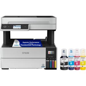 Epson EcoTank Pro ET-5150 Wireless Color All-in-One Supertank Printer with Scanner, Copier, Plus Auto Document Feeder, Large, White(ET-5150 (Renewed))