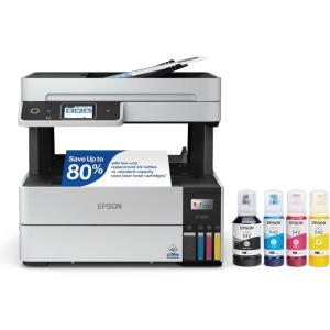 Epson EcoTank Pro ET-5150 Wireless Color All-in-One Supertank Printer with Scanner, Copier, Plus Auto Document Feeder, Large, White(ET-5170 (Renewed))