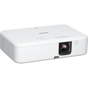 Epson EpiqVision Flex CO-FH02 Full HD 1080p Smart Streaming Portable Projector, 3-Chip 3LCD, 3,000 Lumen Color/White Brightness, Android TV, Bluetooth, 5W Speaker, Home Entertainment(CO-FH02 (Renewed))