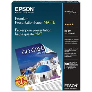 Epson Heavyweight 8.5×11 Matte Paper, 50 Sheets (S041257),(50 Count (Pack of 1))