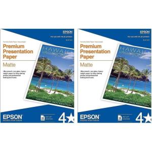 Epson Heavyweight 8.5×11 Matte Paper, 50 Sheets (S041257),(50 Count (Pack of 2))