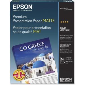 Epson S041468 Borderless Matte Paper Bright White, 11 In X 14 In(11 In X 14 In (Pack of 10))