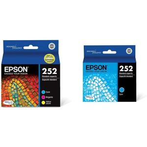 Epson T252520 DURABrite Ultra Color Combo Pack Standard Capacity Cartridge Ink & T252220 DURABrite Ultra Cyan Standard Capacity Cartridge Ink