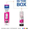 EPSON 512 EcoTank Ink Ultra-high Capacity Bottle Cyan (T512220-S) Works with EcoTank ET-7700, ET-7750(Magenta)