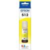 EPSON 512 EcoTank Ink Ultra-high Capacity Bottle Cyan (T512220-S) Works with EcoTank ET-7700, ET-7750(Yellow)