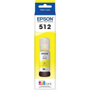 EPSON 512 EcoTank Ink Ultra-high Capacity Bottle Cyan (T512220-S) Works with EcoTank ET-7700, ET-7750(Yellow)