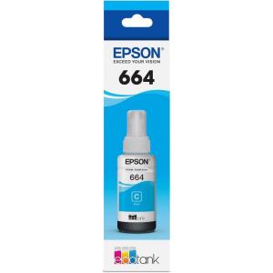 Epson 664 EcoTank Ink Ultra-high Capacity Bottle Magenta (T664320-S) Works with EcoTank ET-2500, ET-2550, ET-4500, ET-4550, ET-2600, ET-2650, ET-3600, ET-16500(Cyan)