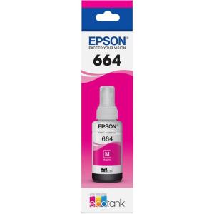 Epson 664 EcoTank Ink Ultra-high Capacity Bottle Magenta (T664320-S) Works with EcoTank ET-2500, ET-2550, ET-4500, ET-4550, ET-2600, ET-2650, ET-3600, ET-16500(Magenta)